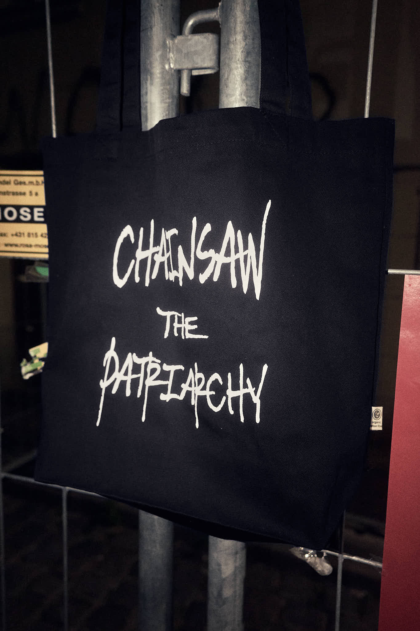 CHAINSAW THE PATRIARCHY BIO-TASCHE