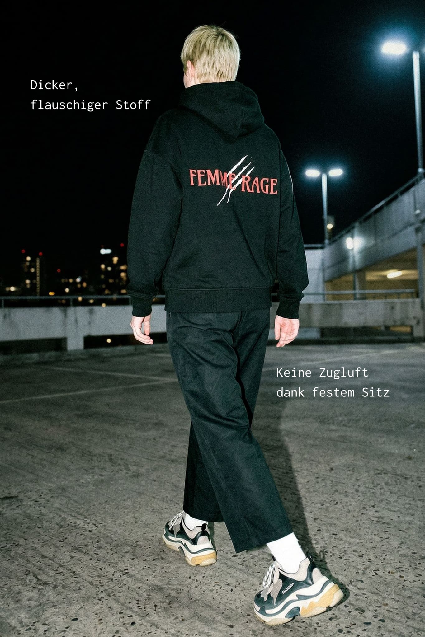 FEMME RAGE HOODIE